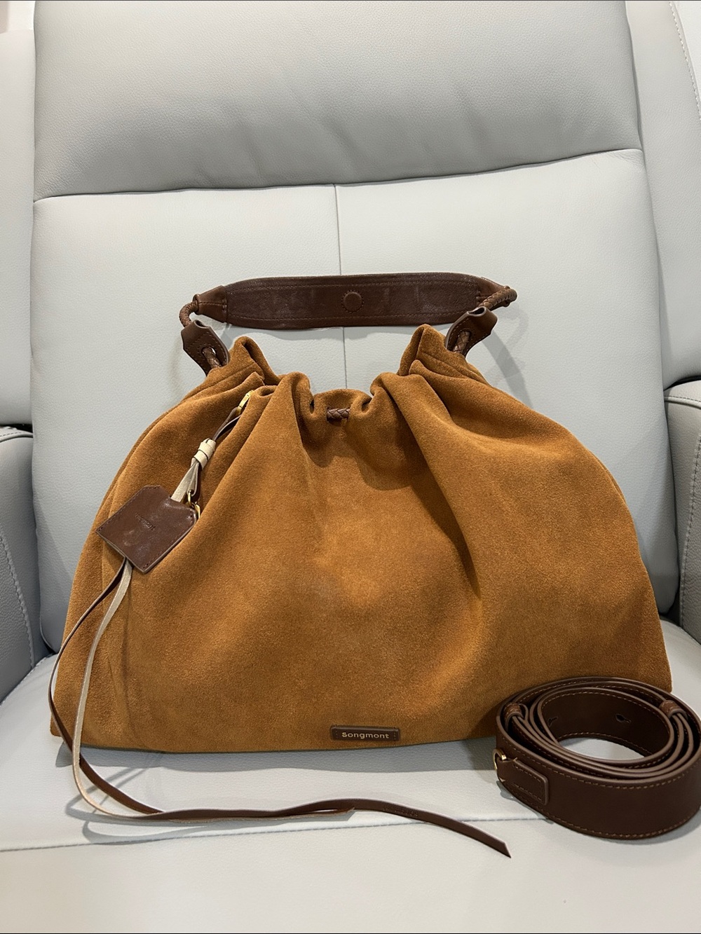 Songmont Medium Gather Bag Set - Ochre Suede